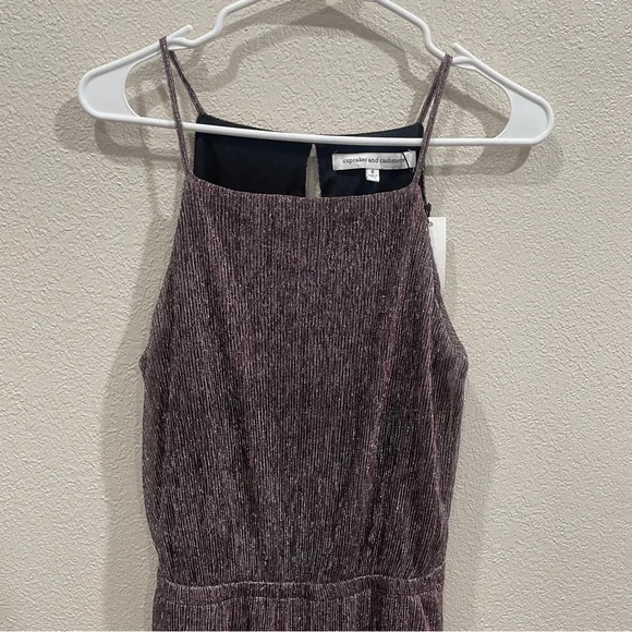 Shimmering Pink and Black Jumpsuit by Cupcakes and Cashmere - Picture 4 of 10